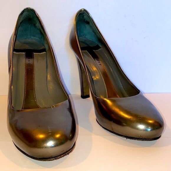 Theory Metallic Grey Pumps Size 36.5 EU Metallic Bronze Color - Picture 8 of 11